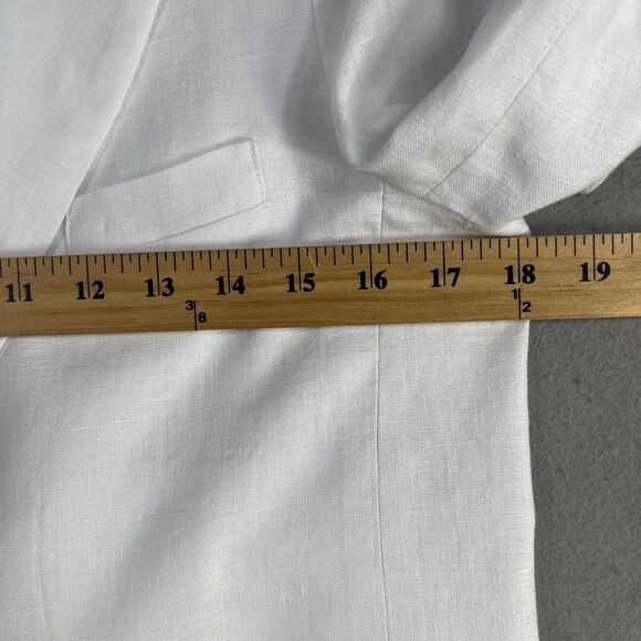 MADEWELL The Larsen Blazer Women Size XS 100% Linen White - Picture 13 of 16